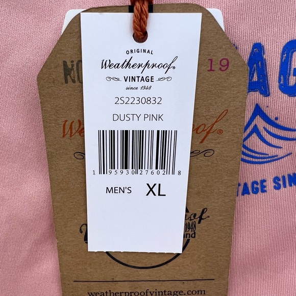 WEATHERPROOF  VINTAGE “DUSTY PINK”  SIZE EXTRA LARGE (XL)RASH GUARD UPF 50+ - Picture 11 of 14